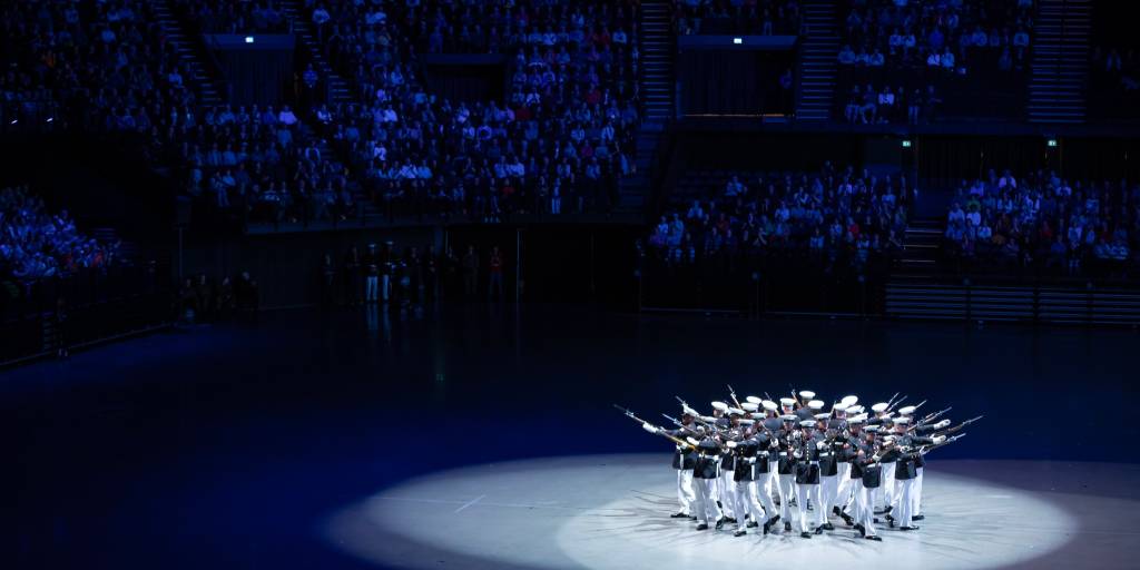 Norsk militær tattoo 2024 i Oslo spektrum