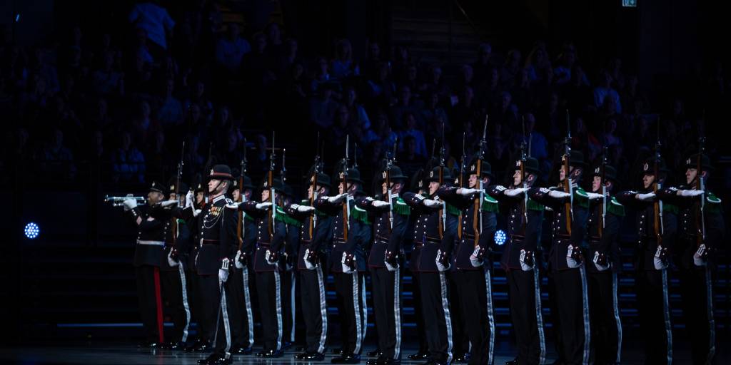 Norsk militær tattoo 2024 i Oslo spektrum