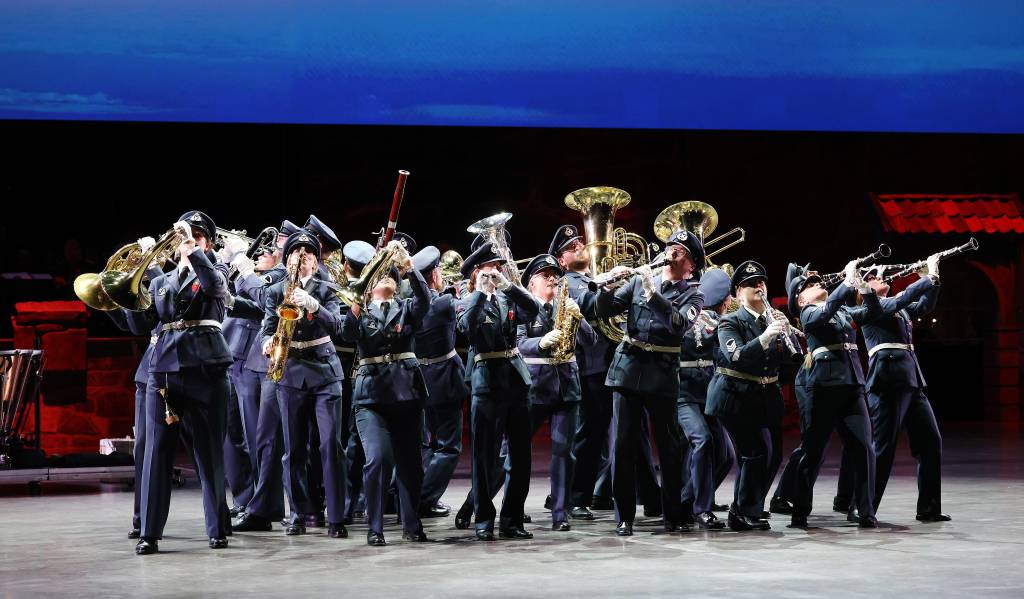 Fra Norsk Militær Tattoo 2024 i Oslo Spektrum.
U.S.Marine Drum & Bugle Corps