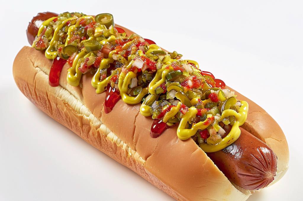 a traditional American hot dog