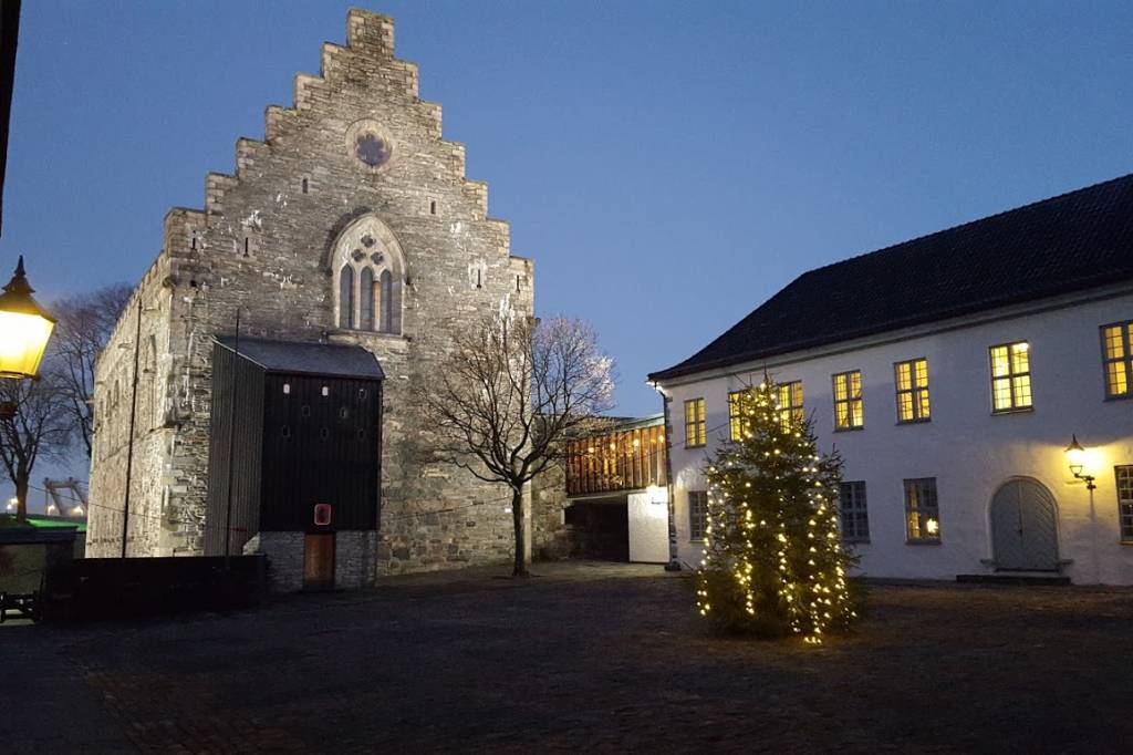 Jul på Bergenhus festning.